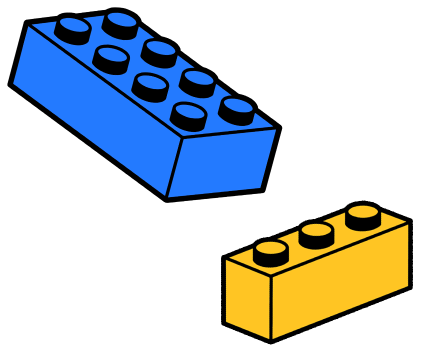 Blue & Yellow Lego Bricks